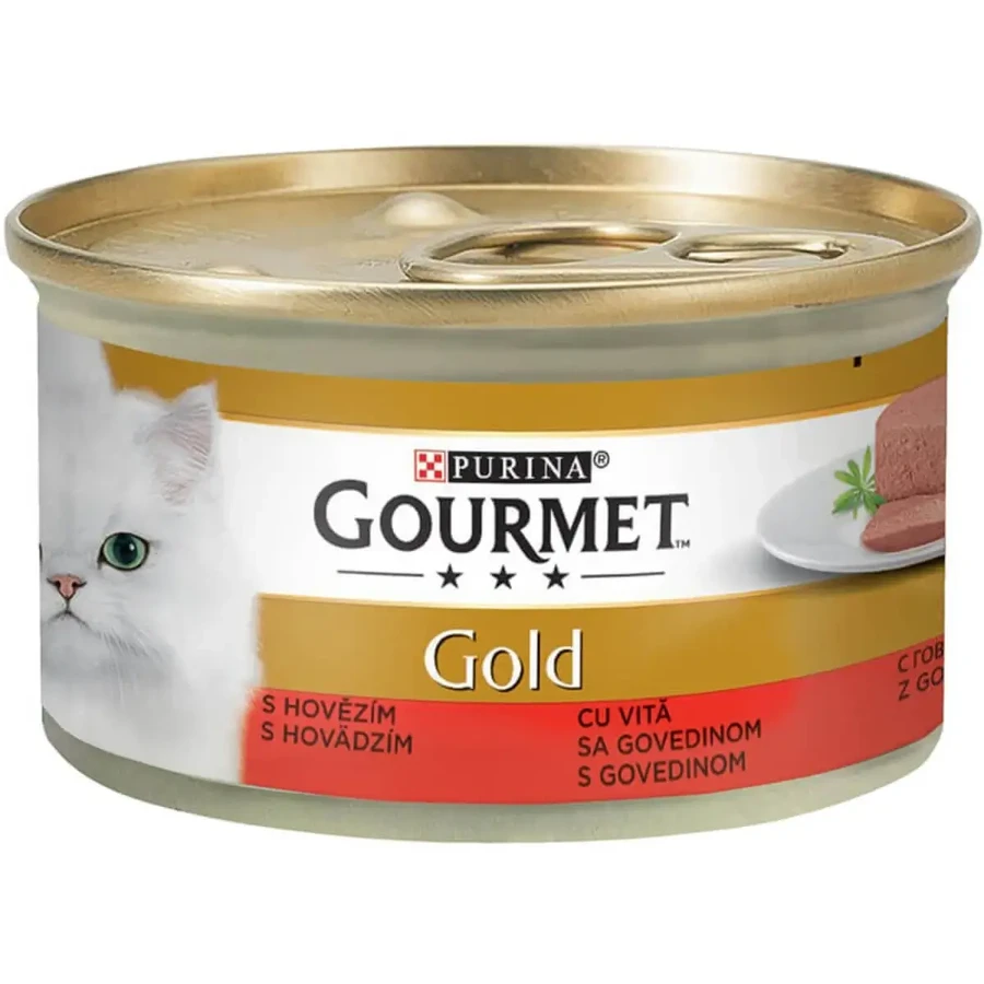 PURINA Gourmet Gourmet Gold Mousse, яловичина, консерви для котів, вологий корм, (паштет), 85г: ціни та характеристики