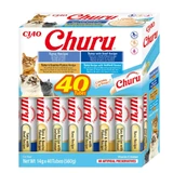INABA Churu Churu Вершкові сорти, тунець, беззернові ласощі для котів, (пюре), 560г