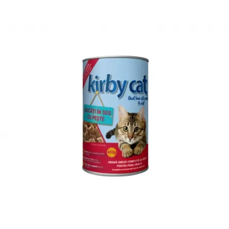 KIRBY CAT, Лосось, консервированный влажный корм для кошек, (в соусе), 400г: цены и характеристики