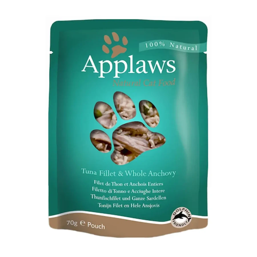 APPLAWS, Филе тунца и анчоусов, пакетик, влажный корм для кошек, (в супе), 70г: цены и характеристики