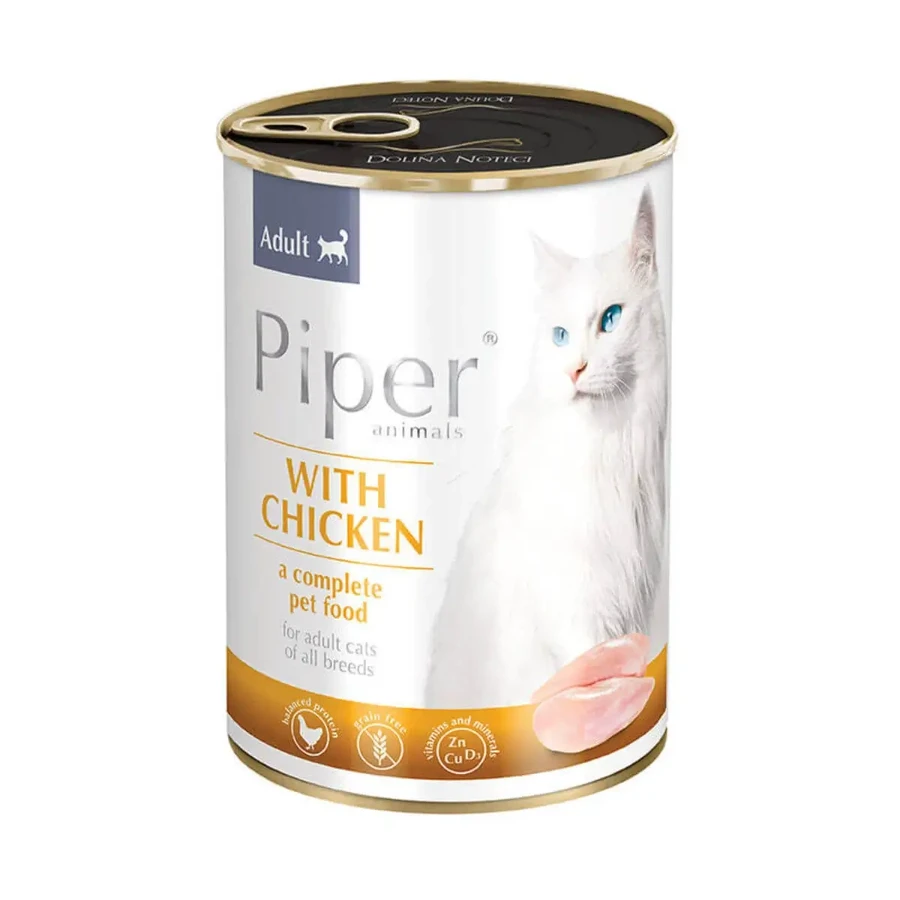PIPER Animals, Курка, консерви вологі, беззерновий корм для котів, (в аспіді), 400г: ціни та характеристики