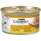 PURINA Gourmet Gourmet Gold Savoury Cake, курица с морковью, консервированный влажный корм для кошек, (кусочки мяса), 85г