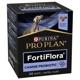 PURINA Pro Plan Ветеринарні дієти FortiFlora, XS-XL, травна система та пробіотична добавка для собак, коробка, 30 жувальних таблеток