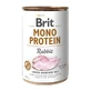 BRIT Mono Protein, Rabbit, консервированный однобелковый беззерновой влажный корм для собак, (паштет), 400г