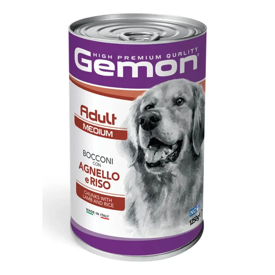 GEMON Medium Adult, M, ягня, вологий консервований корм для собак, (в аспіді), 1250г: ціни та характеристики