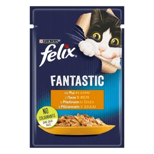 PURINA Felix Fantastic, Курка, вологий корм для котів у пакетиках, (в аспіді), 85г
