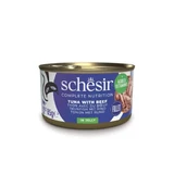 SCHESIR Complete Nutrition, Тунец и Говядина, консервированный влажный корм для кошек, (в аспираторе), 85г