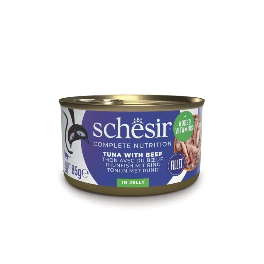 SCHESIR Complete Nutrition, Тунец и Говядина, консервированный влажный корм для кошек, (в аспираторе), 85г: цены и характеристики