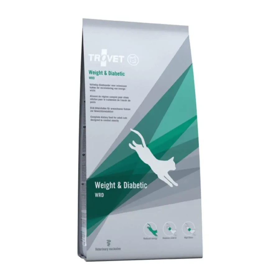 TROVET Cat Weight & Diabetic WRD, ветеринарний корм для котів, сухий корм, порушення обміну речовин (ожиріння та діабет), 3 кг: ціни та характеристики