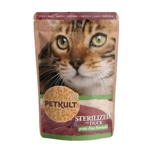 PETKULT Sterilised, щури, пакетик беззернового вологого корму для котів, 100 г