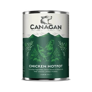 CANAGAN Chicken HotPot, XS-XL, курица, консервированный беззерновой влажный корм для молодых и взрослых собак, (в супе), 400 г