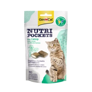 GIMCAT Nutri Pockets Котяча м'ята, котяча м'ята, функціональний мішечок для заохочення котів, 60 г