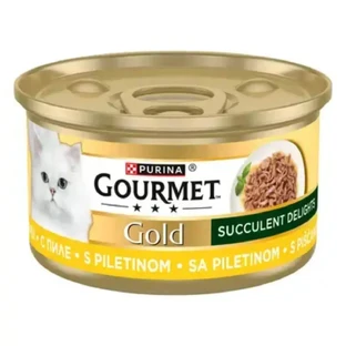 GOURMET Gold Succulent Delights, Курка, консерви для вологих котів, (в соусі), 85г