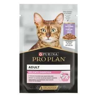 PURINA Pro Plan Делікатне травлення, індичка, вологий корм для котів у пакетиках, травна система, (в соусі), 85г