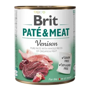 BRIT Pate & Meat, консерви беззернові вологі для собак, (паштет з шматочками м'яса), 800г