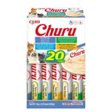 INABA Churu Tuna Varieties (тунець, тунець і курка|тунець, тунець і курка|сир|молюски), банка, беззерновий тюбик для заохочення котів, (топпінг), 280г