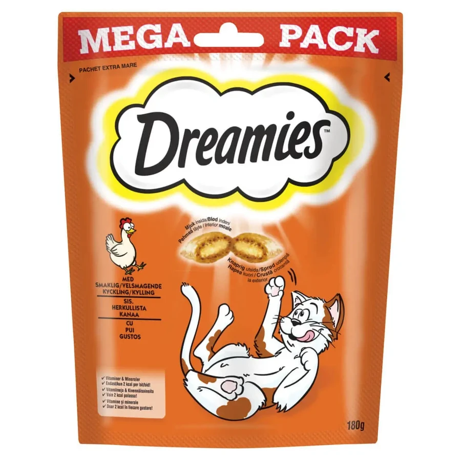 DREAMIES, Курка, мішечок для котів, 180г: ціни та характеристики