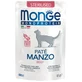 MONGE Monoprotein Sterilised, яловичина, пакетик з одним протеїном, беззерновий вологий корм для стерилізованих котів, (паштет), 85г