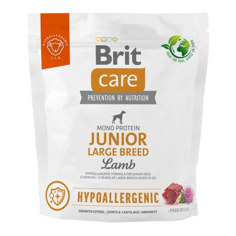 BRIT Care Hypoallergenic Гипоаллергенный сухой корм для собак крупных пород, L-XL, Honey, с одним белком, для собак младших пород, иммунная система и аллергия, 1 кг: цены и характеристики