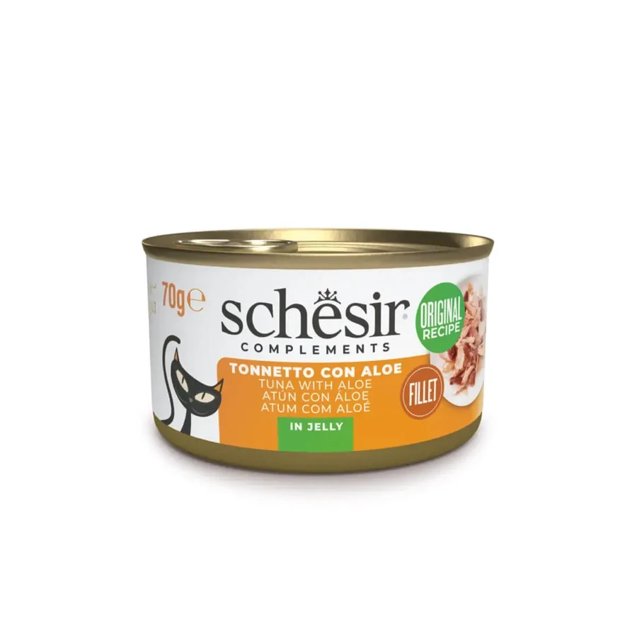 SCHESIR Complementary In Jelly, тунець та алое вера, консерви для вологих котів, (в аспіді), 70г: ціни та характеристики
