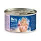 BRIT Premium By Nature, Индейка и печень, консервированный влажный беззерновой корм для кошек, (паштет), 200 г