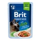 BRIT Premium by Nature Деликатесное стерилизованное филе, Утка, саше стерилизованный влажный корм для кошек, (в соусе), 85 г