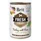 BRIT Fresh, Индейка с горошком, консервированный влажный корм для собак с низким содержанием зерна, (в асписе), 400г