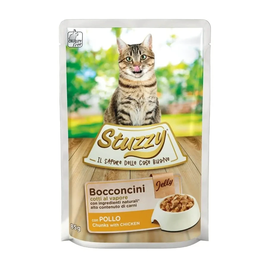 Stuzzy, Курица, саше влажный корм для кошек, (кусочки в асписе), 85 г: цены и характеристики