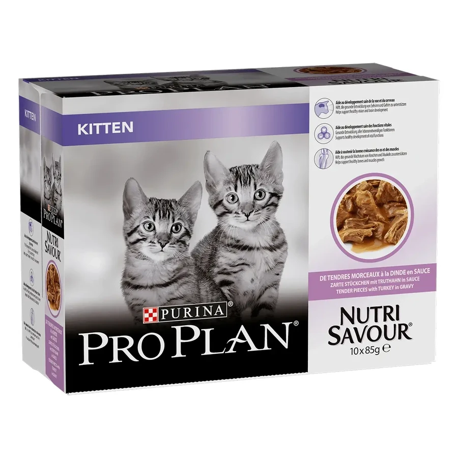 PURINA Pro Plan Healthy Start Healthy Start Kitten, индейка, саше влажный корм для молодых кошек, (в подливе), 85г х 10шт: цены и характеристики