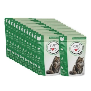 CAT JOY, індичка, вологий корм для котів у пакетиках, (у підливі), бакс, 85г х 24шт