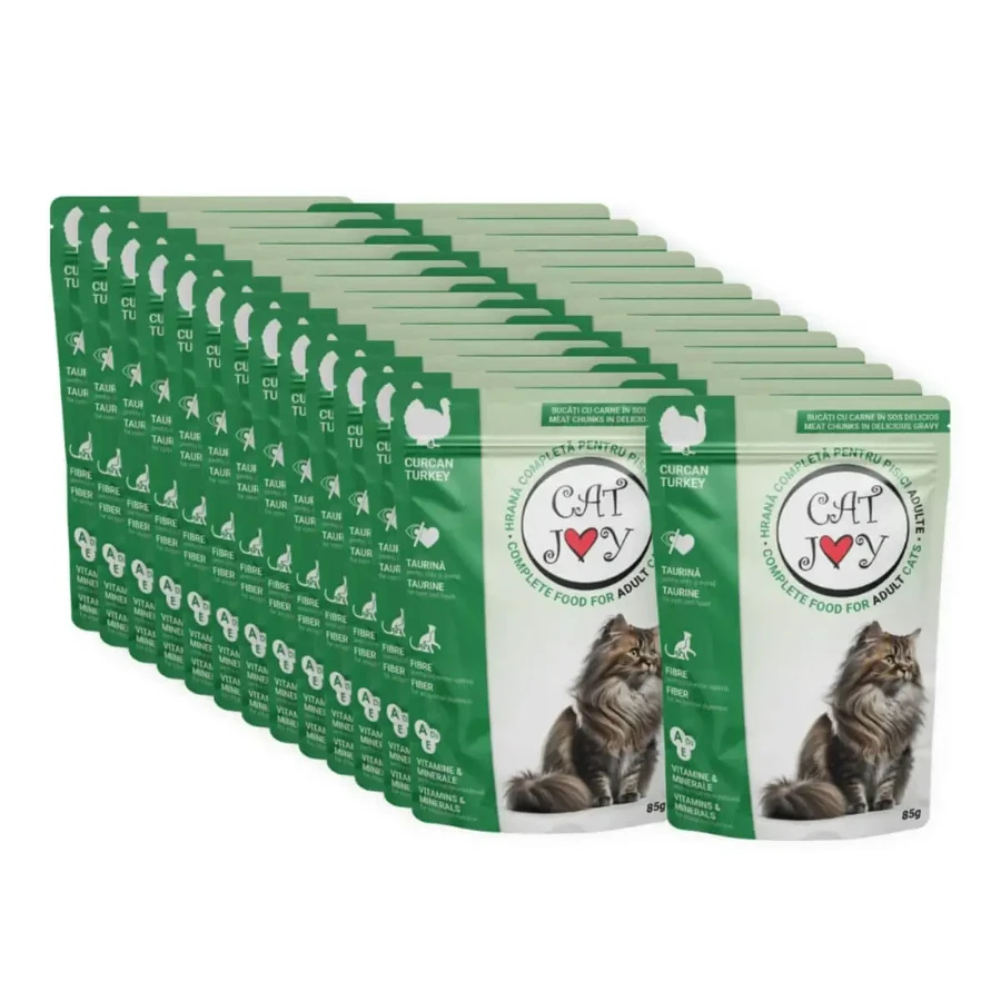 CAT JOY, індичка, вологий корм для котів у пакетиках, (у підливі), бакс, 85г х 24шт: ціни та характеристики