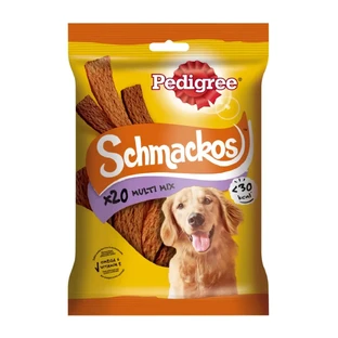 PEDIGREE Schmackos Multi Mix, лакомства для собак, мягкие полоски, мясо, 20шт