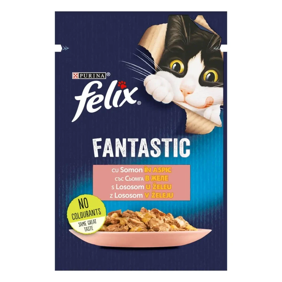 PURINA Felix Fantastic, Лосось, саше влажный корм для кошек, (в аспираторе), 85г: цены и характеристики