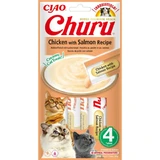 INABA Churu, Курка та лосось, пакетик, беззернові ласощі для котів, (пюре), 56г