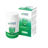 ADVET GastroActiv, XS-XL, добавка для травної системи для собак та котів, пляшка, 45 капсул