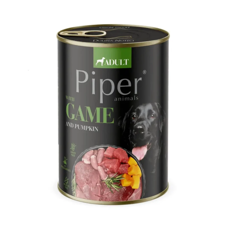 PIPER Animals, XS-XL, Птиця та гарбуз, консервований беззерновий вологий корм для собак, (в ассіці), 400г: ціни та характеристики
