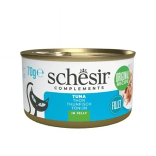 SCHESIR Complementary In Jelly, Тунец, консервированный влажный корм для кошек, (в аспираторе), 70г