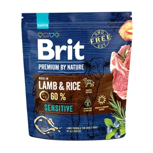 BRIT Premium By Nature Sensitive, ягня, сухий корм для собак з чутливим травленням, 1 кг