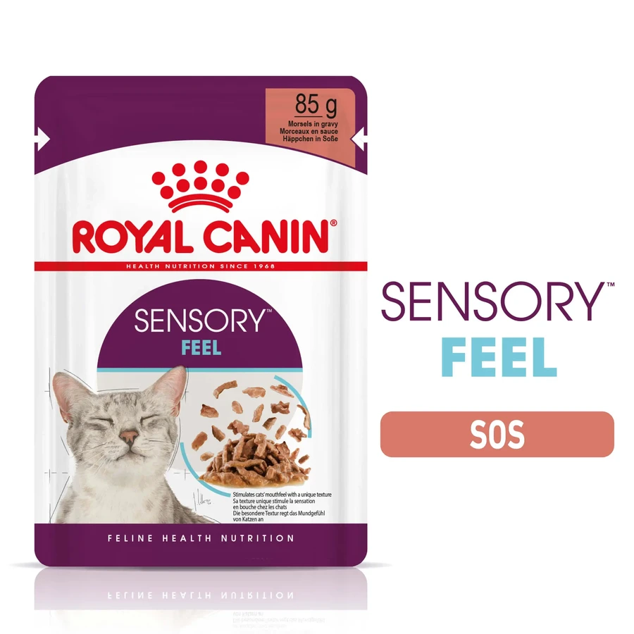 ROYAL CANIN Sensory Feel влажный корм для кошек, стимулирующий чувство осязания (в соусе), 85г: цены и характеристики