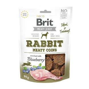 BRIT Джерки Джерки Кролик Мясные монеты, поощрение собак, Кролик Мясные монеты, 80г