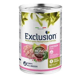 ЭКСКЛЮЗИВ Mediterraneo Mediterraneo Monoprotein Formula Puppy, XS-XL, курица, консервированный однобелковый влажный корм для собак младших возрастов, (паштет), 400 г