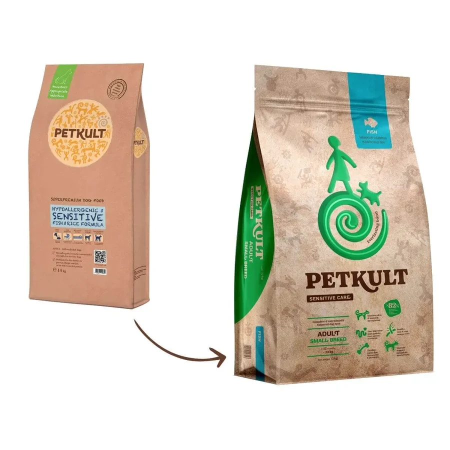 PETKULT Sensitive Care Adult Small Breed, XS-S, риба, сухий корм для собак, алергія, 3кг: ціни та характеристики