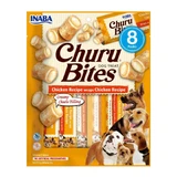 INABA Churu Bites, курячі ласощі, беззернові ласощі для собак, фаршировані шматочки, 12г х 8