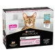 PURINA Pro Plan Делікатне травлення, риба, вологий корм для котів у пакетиках, травна система, (в соусі), мультиупаковка, 85г х 10шт