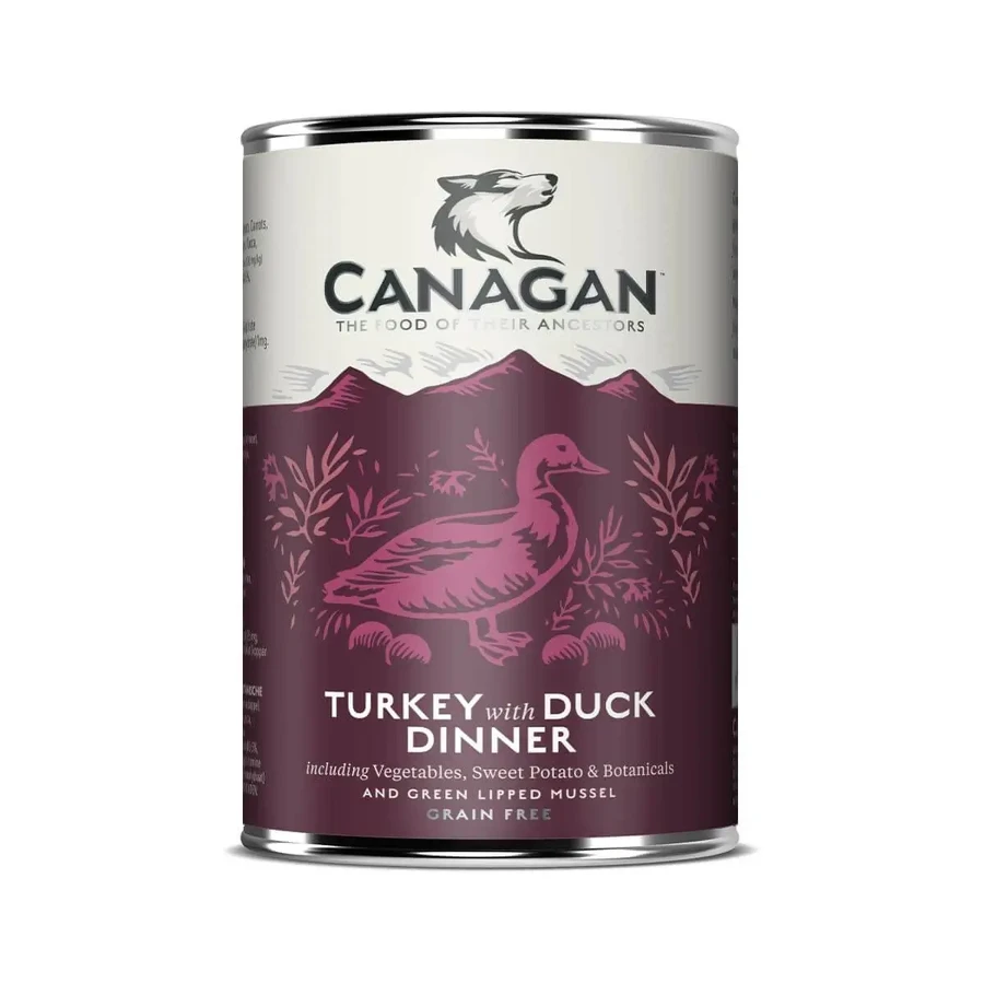 CANAGAN Turkey & Duck Dinner, XS-XL, индейка и утка, консервированный беззерновой влажный корм для молодых и взрослых собак, (в супе), 400 г: цены и характеристики