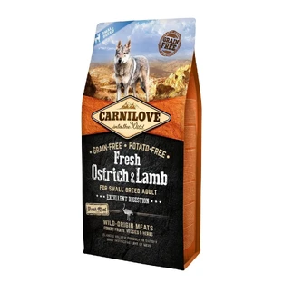 CARNILOVE Fresh Excellent Digestion Fresh Excellent Digestion XS-S, страус та ягня, беззерновий сухий корм для собак з чутливим травленням, 1,5кг