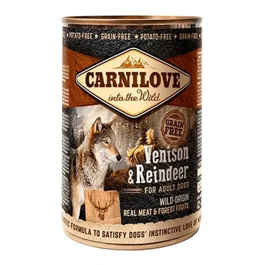 CARNILOVE, Олень и олениха, консервированный беззерновой влажный корм для собак, (в асписе), 400г: цены и характеристики
