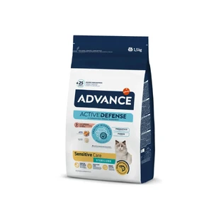ADVANCE Sensitive Care Sterilised, лосось, сухий корм для стерилізованих котів, травна система, 1,5кг
