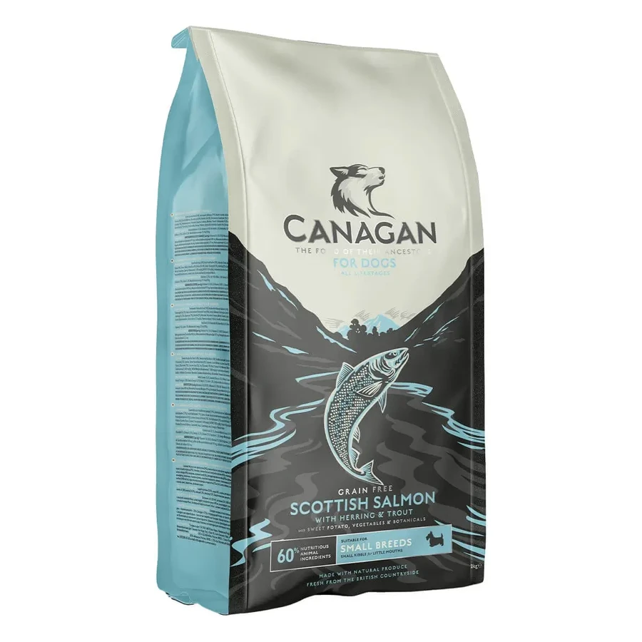 CANAGAN Small Breed Scottish Salmon, XS-S, лосось, беззерновий сухий корм для цуценят та дорослих собак, 2 кг: ціни та характеристики
