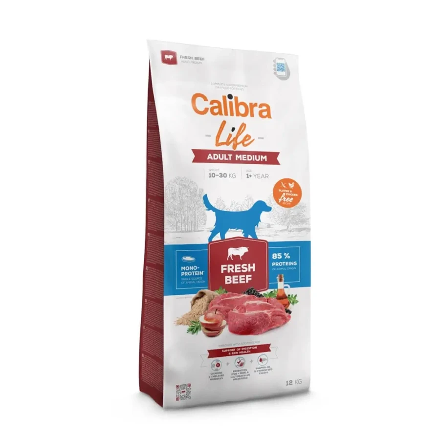 CALIBRA Life Adult Medium Fresh Beef, M, Говядина, однобелковый сухой корм для собак, 2,5 кг: цены и характеристики